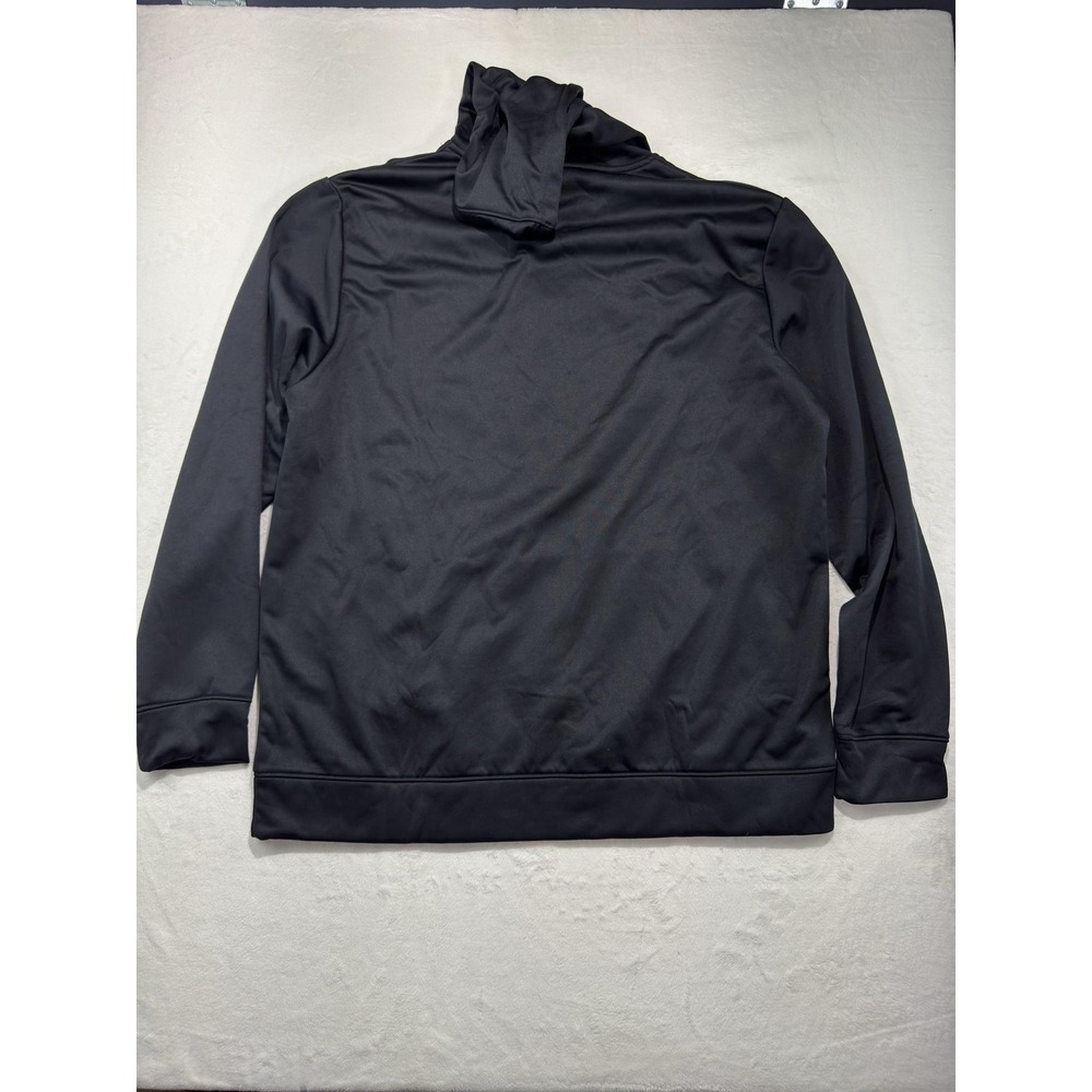 Reebok Hoodie Mens 2XL Black Logo Graphic Fleece Pullover Sweatshirt Athletic - Picture 6 of 6